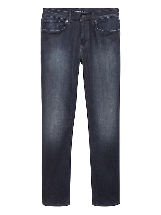 Banana Republic Mens Slim Luxe Traveler Medium Wash Jean Sapphire Blue Size 28w