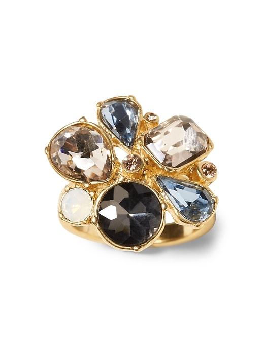 Banana Republic Womens Milan Blue Gemstone Ring Gold Multi Size 6