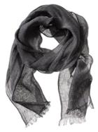 Banana Republic Mens Solid Linen Scarf Size One Size - Dark Charcoal