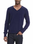 Banana Republic Todd &amp; Duncan Cashmere Vee Pullover Size Xl Tall - Blue