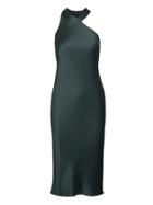 Banana Republic Womens Heritage Hammered Satin Racerback Dress Orca Size 12