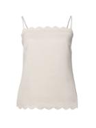 Banana Republic Womens Petite Scalloped Essential Camisole Ivory Size L