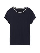 Banana Republic Womens Cotton-modal Roll-cuff Crew Navy Size M