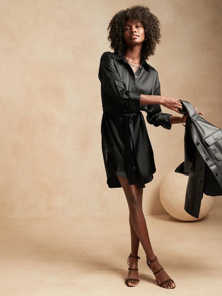 Muse Silk Shirtdress