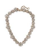 Banana Republic Womens Crystal Floral Necklace Clear Size One Size