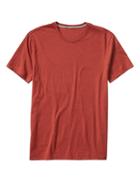 Banana Republic Mens Soft-wash Crew-neck T-shirt Heather Paprika Size M
