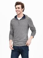 Banana Republic Mens Luxe Touch Hoodie Size L Tall - Medium Gray Heather