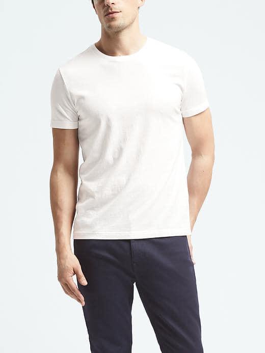 Banana Republic Mens Soft Wash Tee - White