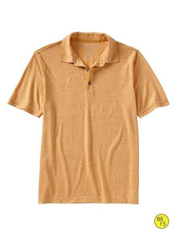 Banana Republic Factory Tri Blend Solid Polo - Chandelier Yellow