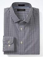 Banana Republic Mens Grant Fit Non Iron Dot Check Shirt - Navy
