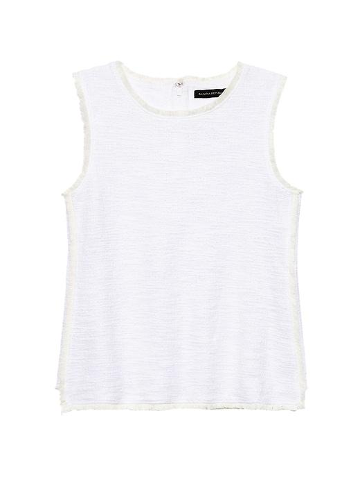 Banana Republic Womens Boucl Shell With Step Hem Sides White Size Xs