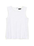 Banana Republic Womens Boucl Shell With Step Hem Sides White Size Xs