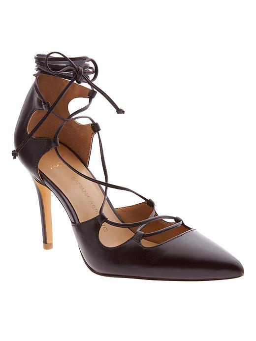Banana Republic Dakota Lace Up Pump Size 10 - Merlot