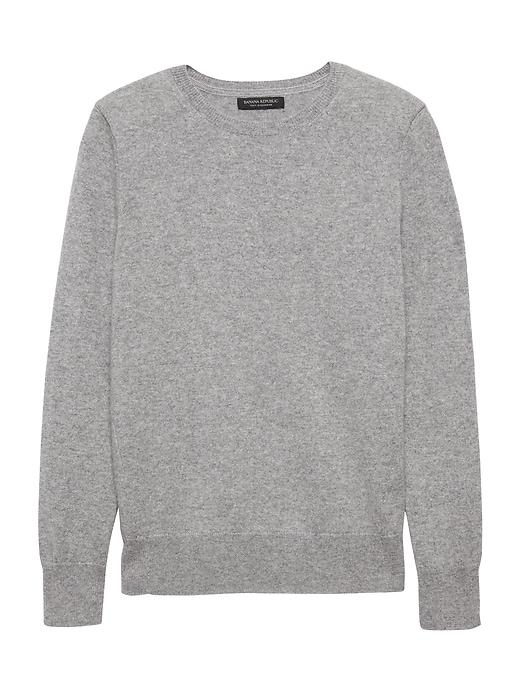 Banana Republic Womens Cashmere Crew-neck Sweater Heather Gray Size L