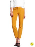 Banana Republic Womens Factory Sloan Fit Slim Ankle Pant Size 4 Petite - Chandelier Yellow