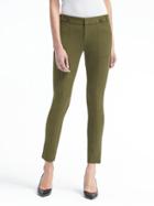 Banana Republic Womens Petite Sloan Skinny-fit Utility Pant Seaweed Size 8