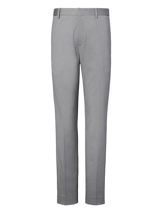 Banana Republic Mens Athletic Tapered Non-iron Stretch-cotton Pant Smoke Gray Size 35w