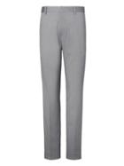 Banana Republic Mens Athletic Tapered Non-iron Stretch-cotton Pant Smoke Gray Size 35w