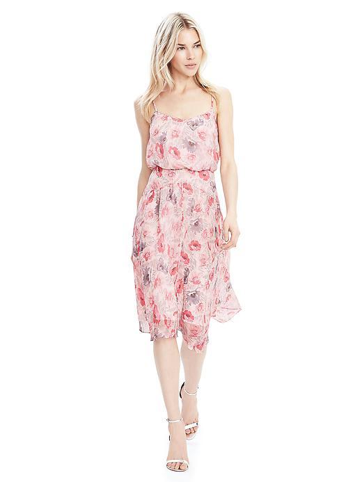 Banana Republic Womens Strappy Vee Midi Dress Size 0 - Pink Blush