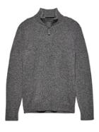 Banana Republic Mens Italian Merino Wool Blend Half-zip Sweater Dark Gray Size Xs