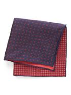 Banana Republic Mens Foulard 4-in-1 Silk Pocket Square Crimson Red Size One Size