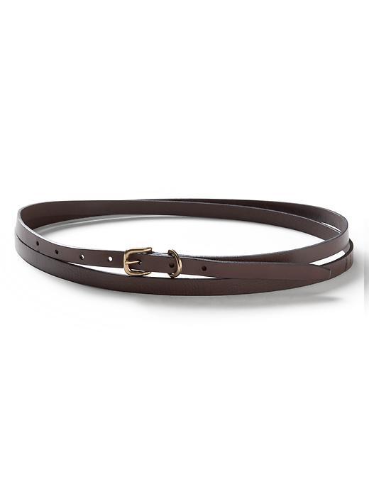 Banana Republic Womens Double Wrap Belt Size L - Chocolate