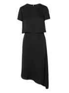 Banana Republic Womens Petite Life In Motion Washable Stretch Silk Dress Black Size 4