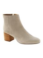 Banana Republic Womens Low Block Heel Bootie Sand Suede Size 10