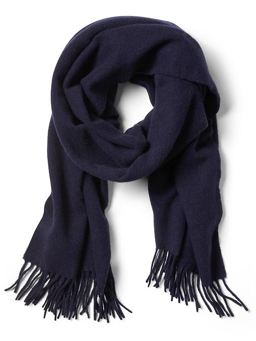 Banana Republic Mens Heathered Wool Scarf Navy Blue Size One Size