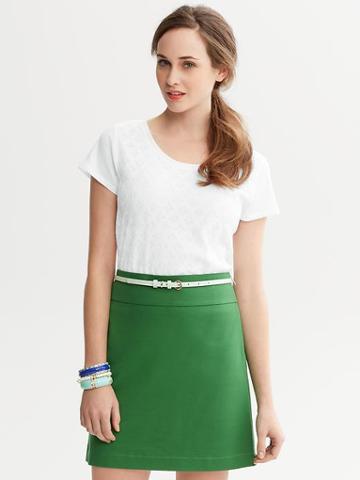 Banana Republic Geo Lace Tee - White