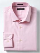 Banana Republic Mens Camden Fit Cotton Stretch Non Iron Solid Shirt - Pink