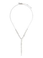 Banana Republic Ice Cut Y Necklace - Silver