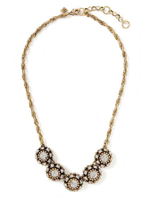 Banana Republic Santa Monica Delicate Necklace - Clear Crystal