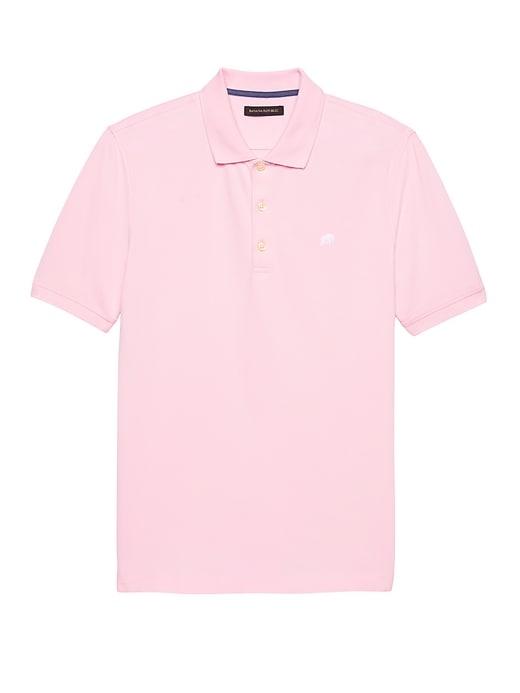 Banana Republic Mens Slim Signature Pique Polo Shirt Pink Oxford Size Xxl