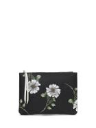 Banana Republic Womens Floral Small Zip Pouch Black Multi Size One Size