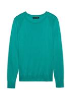 Banana Republic Womens Silk-cotton Crew-neck Sweater Jade Size M