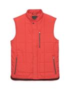 Banana Republic Mens Water-resistant Quilted Vest Tomato Paste Size L