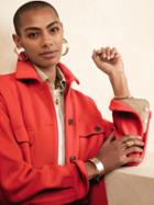 Petite Cozy Twill Shirt Jacket
