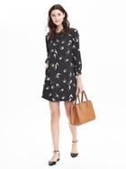 Banana Republic Womens Long Sleeve Ruffle Cuff Dress Size 0 - Gray
