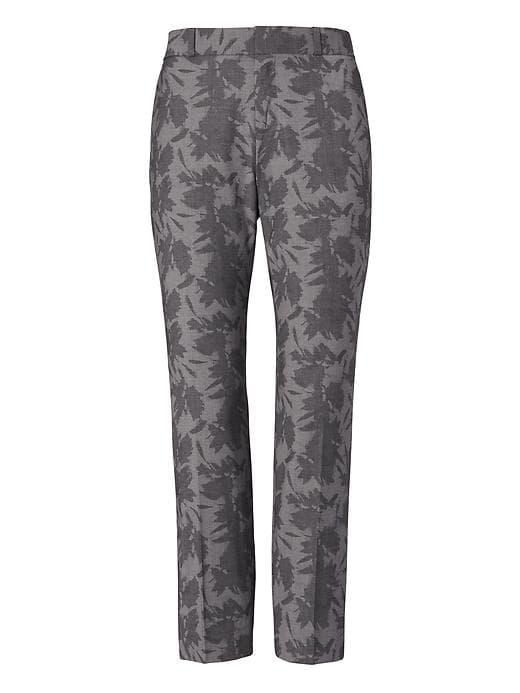 Banana Republic Womens Avery Fit Floral Lightweight Wool Pant - Gray