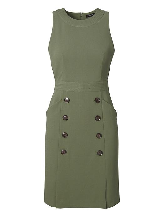 Banana Republic Womens Button Front Utility Sheath Dress - Flight Jacket