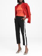 Banana Republic Womens Life In Motion Avery Straight-fit Packable Performance Pant Black Size 10