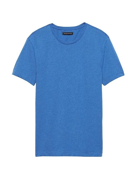 Banana Republic Mens Soft-wash Crew-neck T-shirt Bright Blue Size L