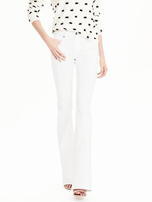 Banana Republic Womens White Flare Jean Size 0 Short - White