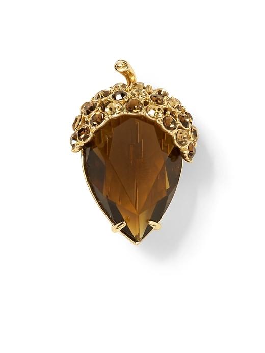 Banana Republic Jeweled Acorn Brooch