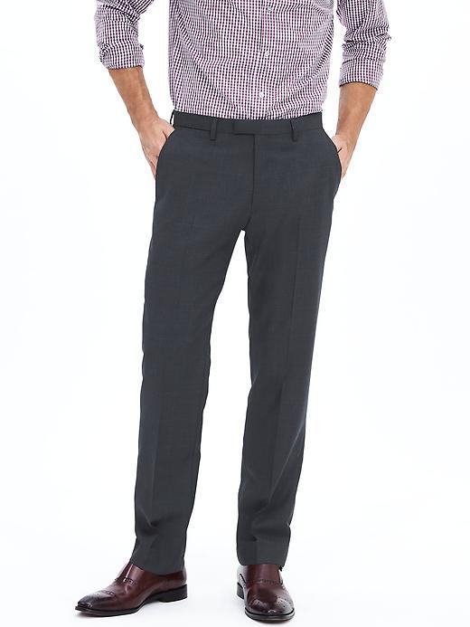 Banana Republic Mens Modern Slim Navy Wool Suit Trouser Size 34w 36l Tall - Navy Heather