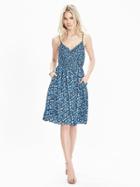 Banana Republic Womens Strappy Crossover Dress Size 0 Petite - Boat Blue