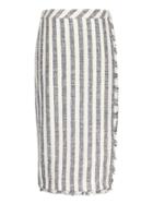 Banana Republic Womens Stripe Tweed Pencil Skirt Navy Stripe Size 12