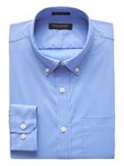 Banana Republic Mens New Slim-fit Tech-stretch Cotton Solid Shirt Country Blue Size Xl