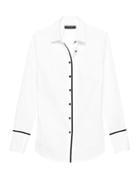 Banana Republic Womens Riley Tailored-fit Super-stretch Shirt White Size 14